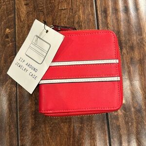 NWT Travel jewelry case in red
